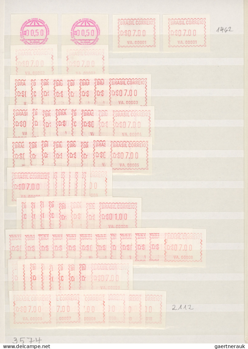 World Wide: 1979/1983 (ca.), Machine Labels/Self Vending Stamps/Postage Meters, - Collections (without Album)