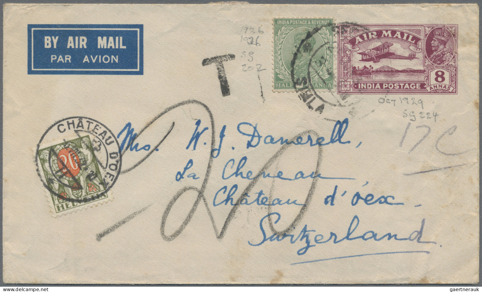 World Wide: 1860's-1940's Ca.: 43 Covers, Postcards, Postal Stationery And Pictu - Verzamelingen (zonder Album)