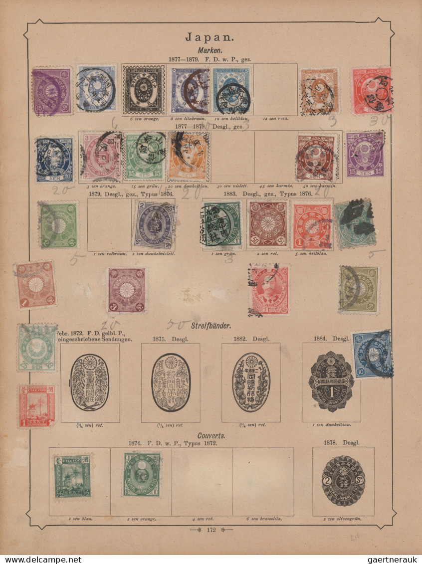 World Wide: 1870 - 1910 (ca.), Zwei Urige Alte Schaubek-Alben, Etwas Ramponiert - Colecciones (sin álbumes)