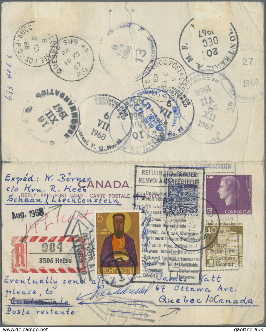 Worldwide Postal Stationery: 1964/1967, Lot Of Twelve Double Cards (3 Belgium, 2 - Altri & Non Classificati