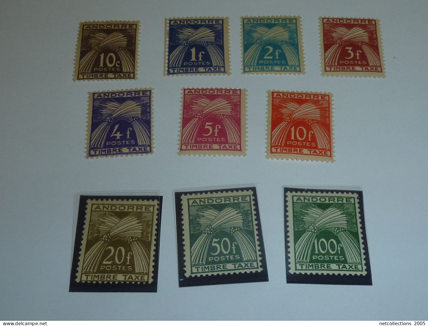 ANDORRE TIMBRE TAXE 1946 DU N°32/41 - NEUF SANS CHARNIERE (20/09) - Ongebruikt