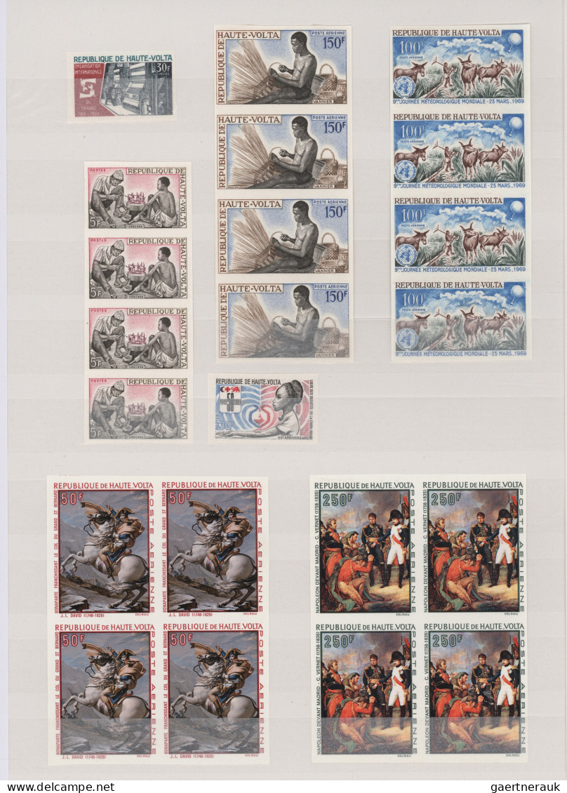 Africa: 1968/1969, French Africa, Collection Of Apprx. 377 Imperf. Stamps, Appar - Africa (Other)