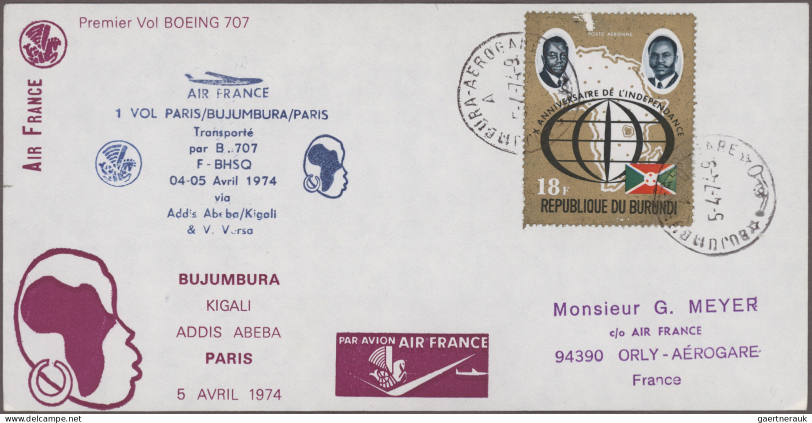 Africa: 1963/1988, Balance Of Apprx. 118 FIRST FLIGHT Covers/cards, All Africa-r - Sonstige - Afrika