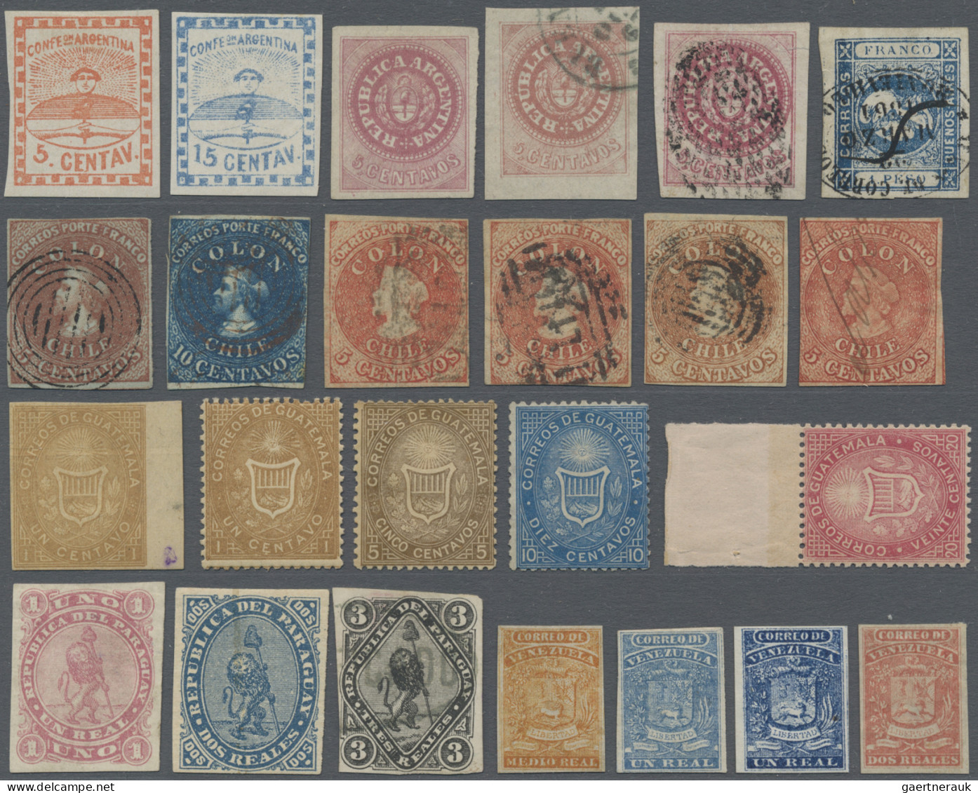 Central And South America: 1853/1871 First/early Issues Of Argentina, Buenos Air - Amerika (Varia)