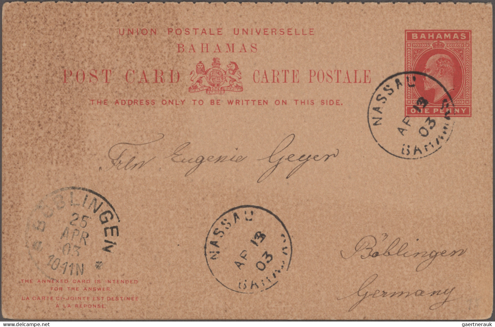 Caribbean: 1890/1910's (mostly): Group Of 34 Postal Stationery Cards, Double Car - Autres - Amérique