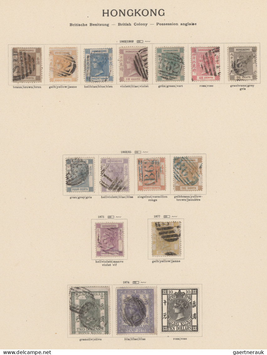 Asia: 1863/1929 (ca.), Asia stamps from Annam & Tonking toTrengganu on preprinte