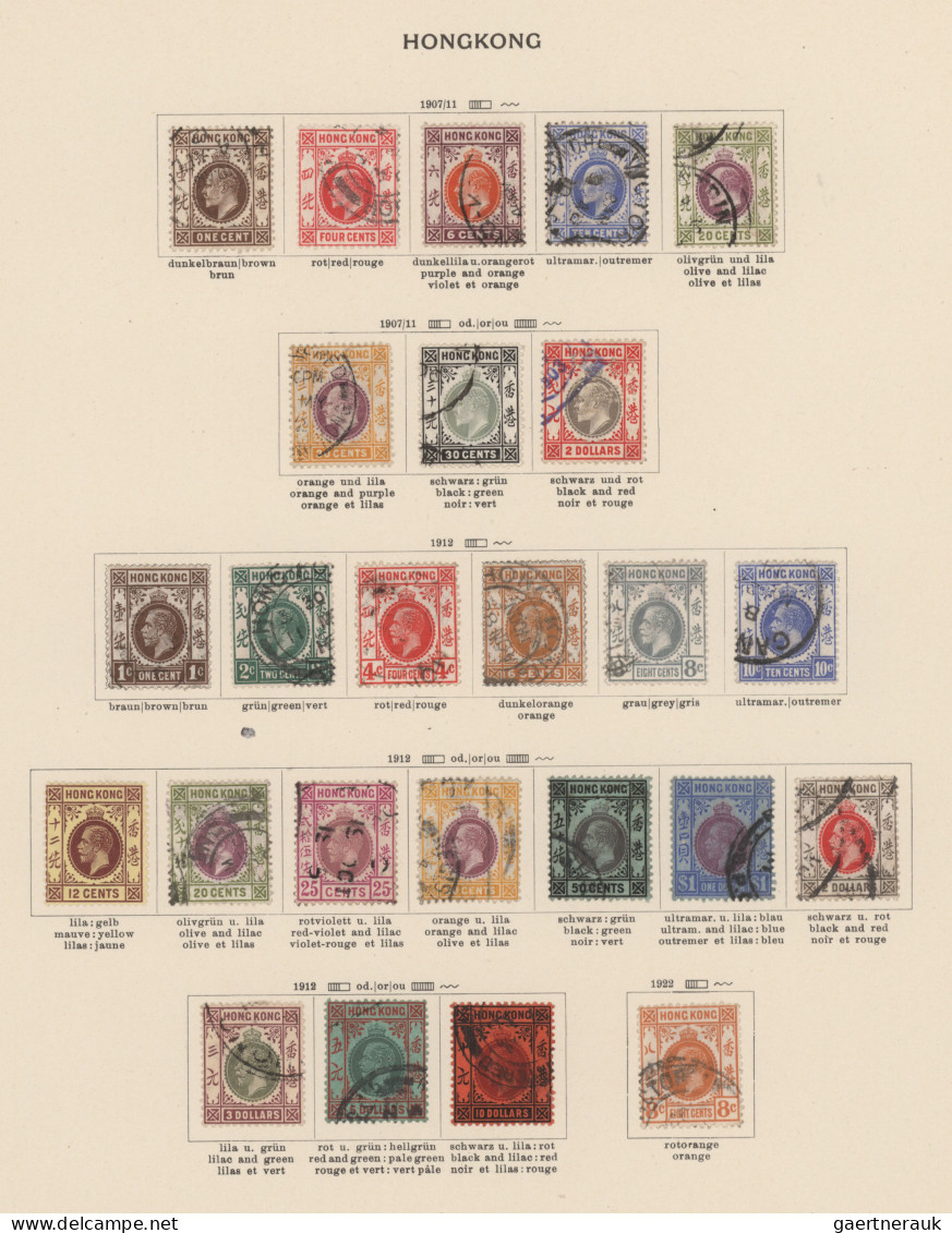 Asia: 1863/1929 (ca.), Asia stamps from Annam & Tonking toTrengganu on preprinte