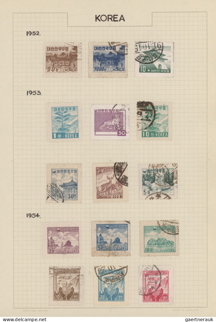 Asia: 1870/1970 (ca.), Used And Mint Collection In Three Binders On Album Pages, - Sonstige - Asien