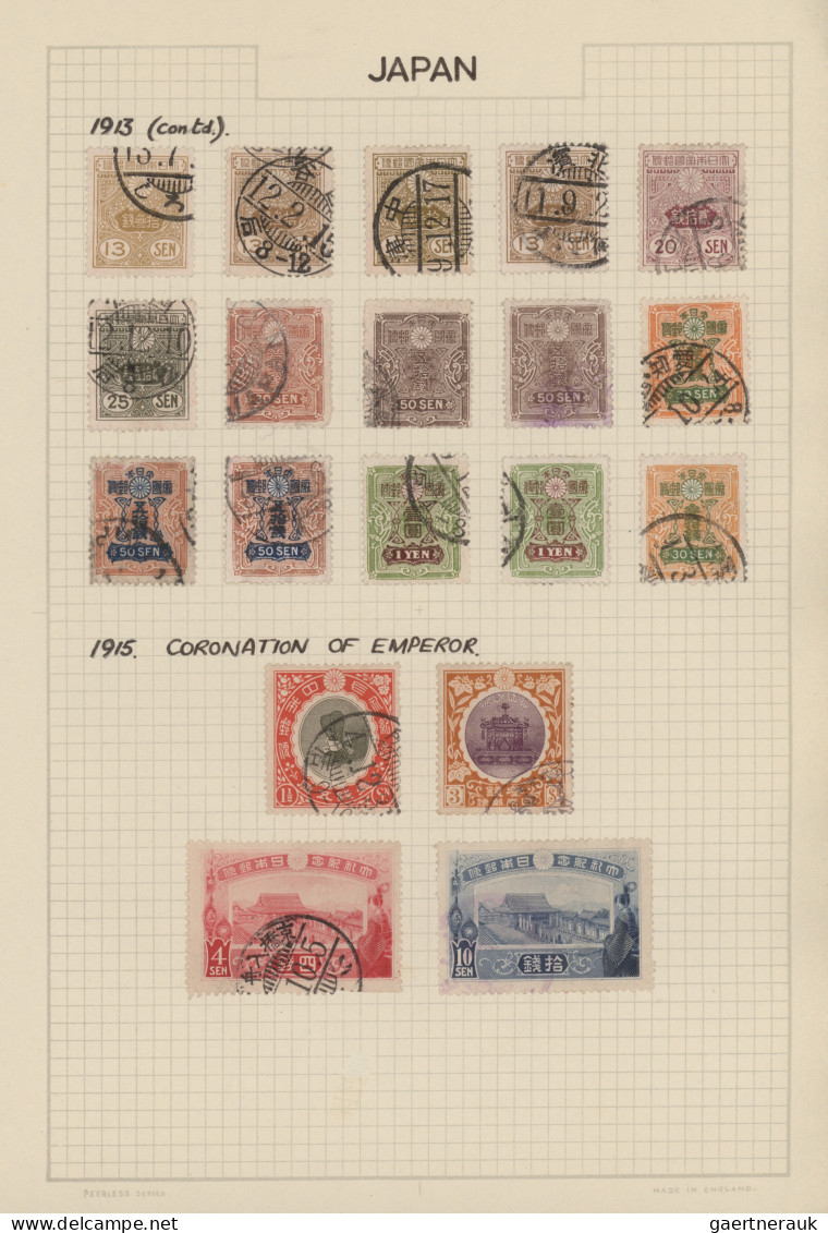Asia: 1870/1970 (ca.), used and mint collection in three binders on album pages,