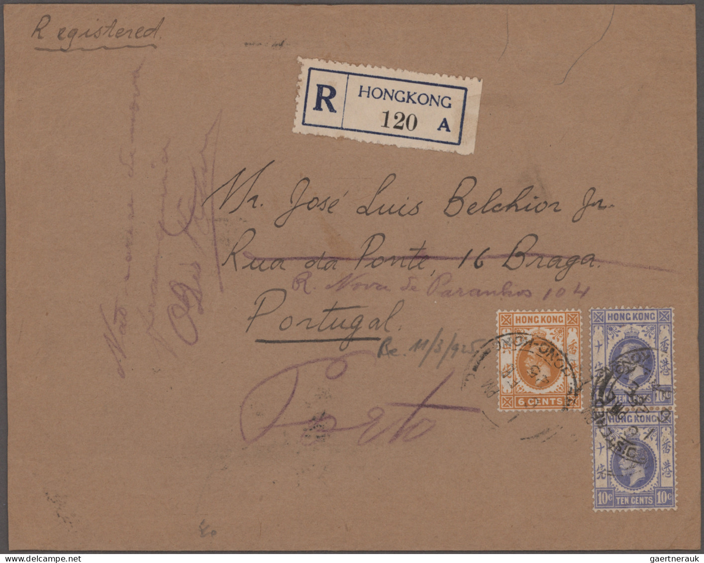 Asia: 1900/1932 Group of 13 covers, postcards and postal stationery items to Por