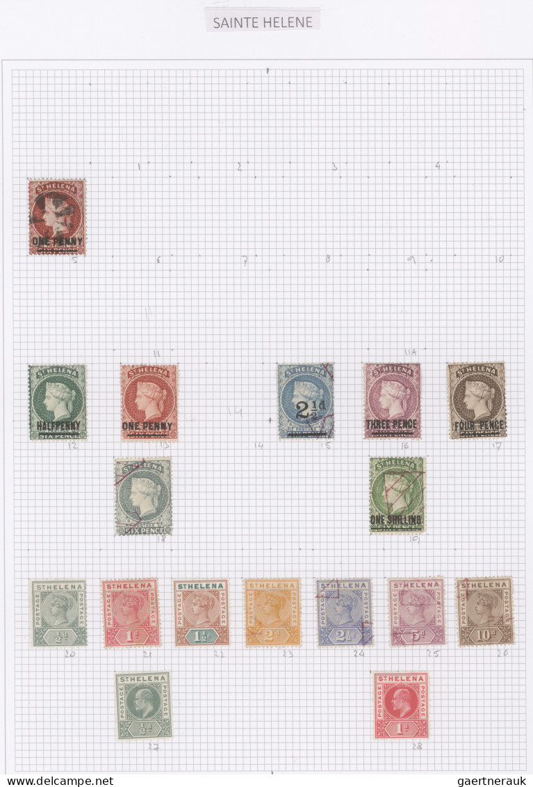 British Colonies: 1855/1970 (ca.), used and mint collection in four DAVO albums,