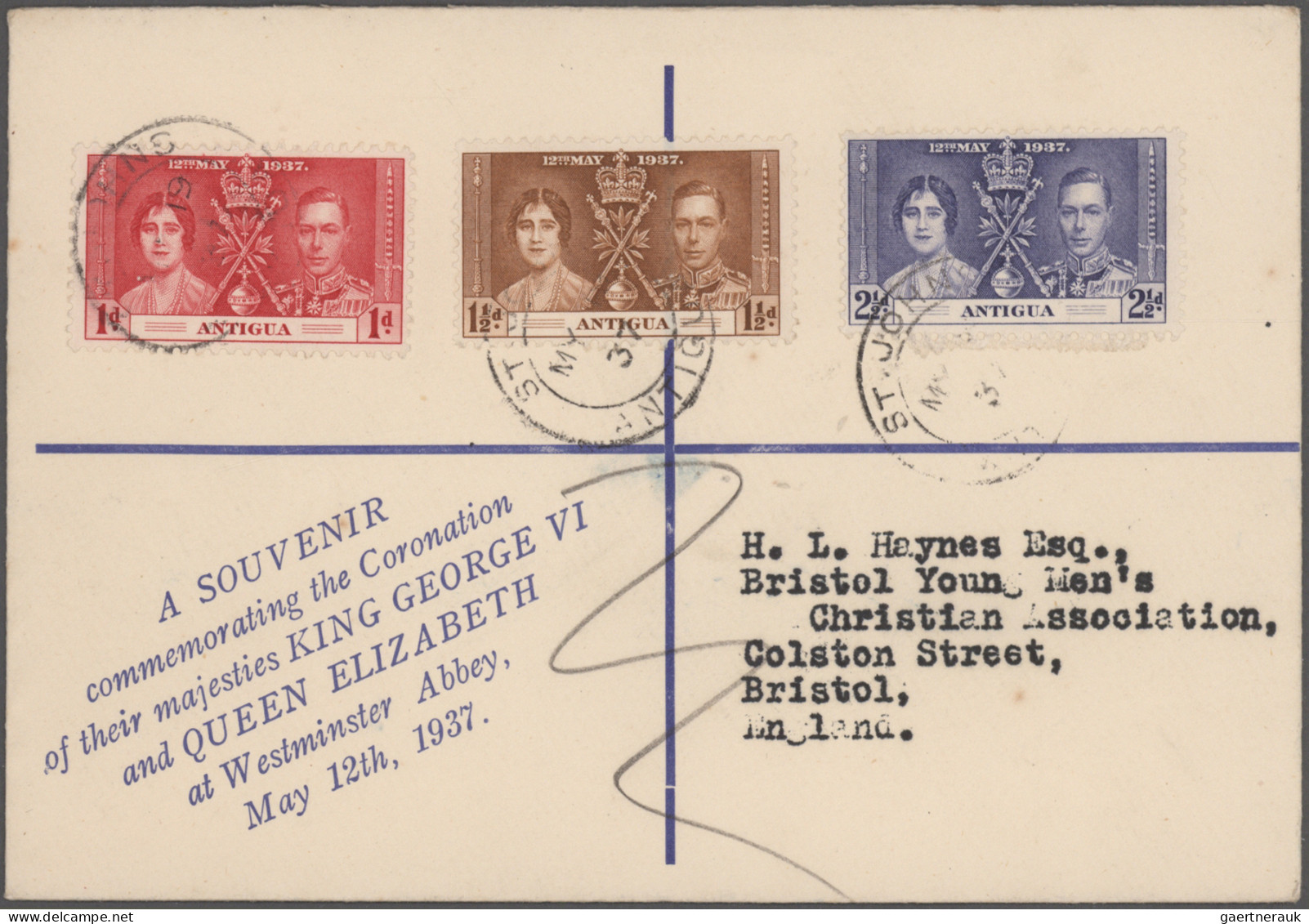 British Colonies: 1937, Coronation Issue, Assortment Of 43 Different Covers, Mai - Otros & Sin Clasificación