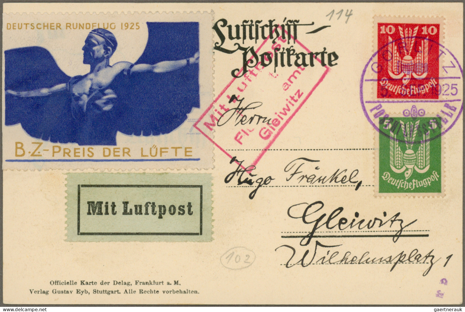 Air Mail - Germany: 1910/1960 (ca.), Saubere Sammlung Von 64 Briefen Und Karten - Airmail & Zeppelin