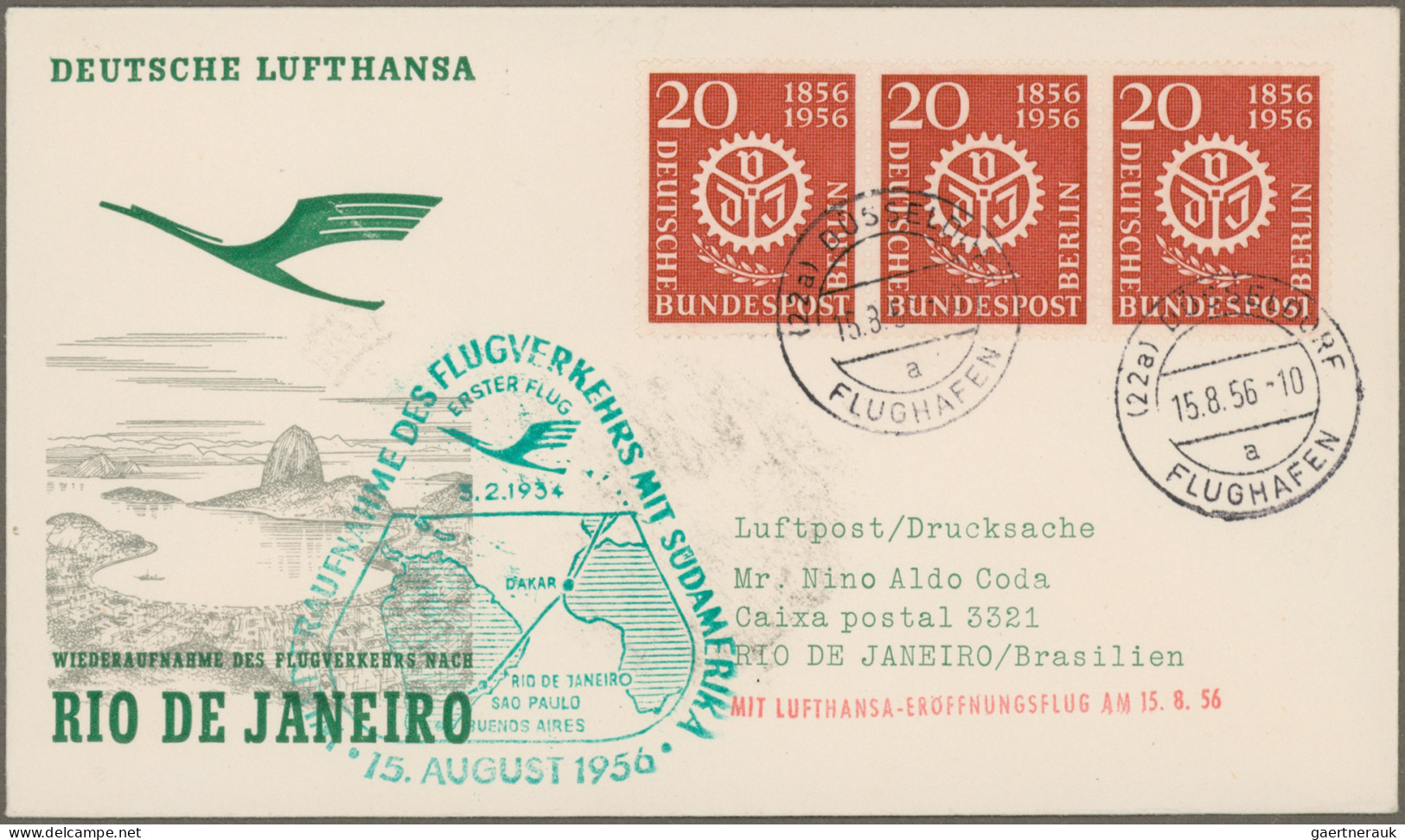 Air Mail - Germany: 1910/1960 (ca.), Saubere Sammlung Von 64 Briefen Und Karten - Airmail & Zeppelin