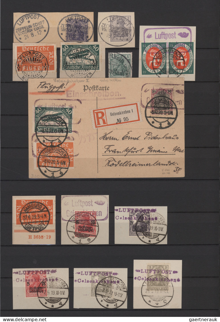 Air Mail - Germany: 1912/1921, Flugpoststempel Dt.Reich, Saubere Partie Von 29 M - Luft- Und Zeppelinpost