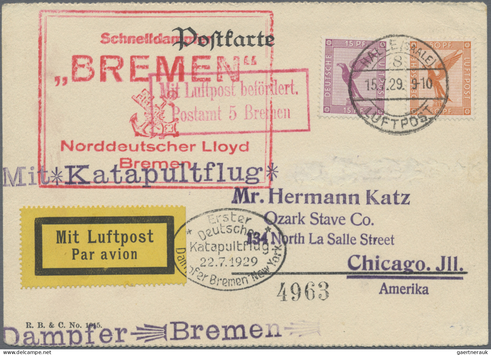 Air Mail - Germany: 1912/1939, Interessanter Posten Von Insgesamt 19 Vielseitige - Correo Aéreo & Zeppelin