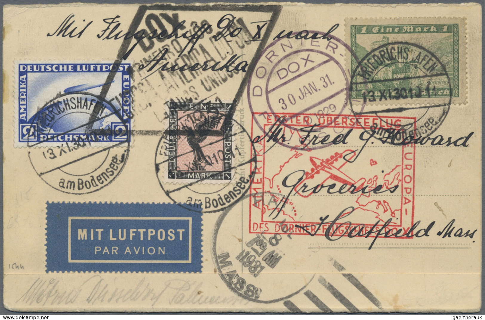 Air Mail - Germany: 1912/1939, interessanter Posten von insgesamt 19 vielseitige