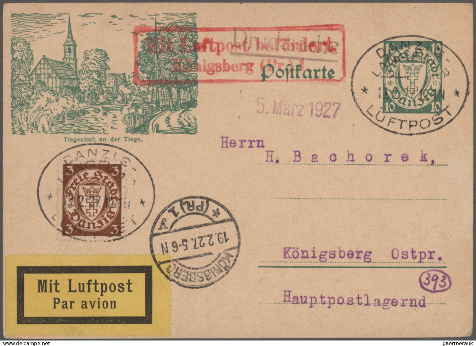 Air Mail - Germany: 1912/1944, Vielseitige Sammlung Von 48 Flugpost-Briefen/-Kar - Poste Aérienne & Zeppelin