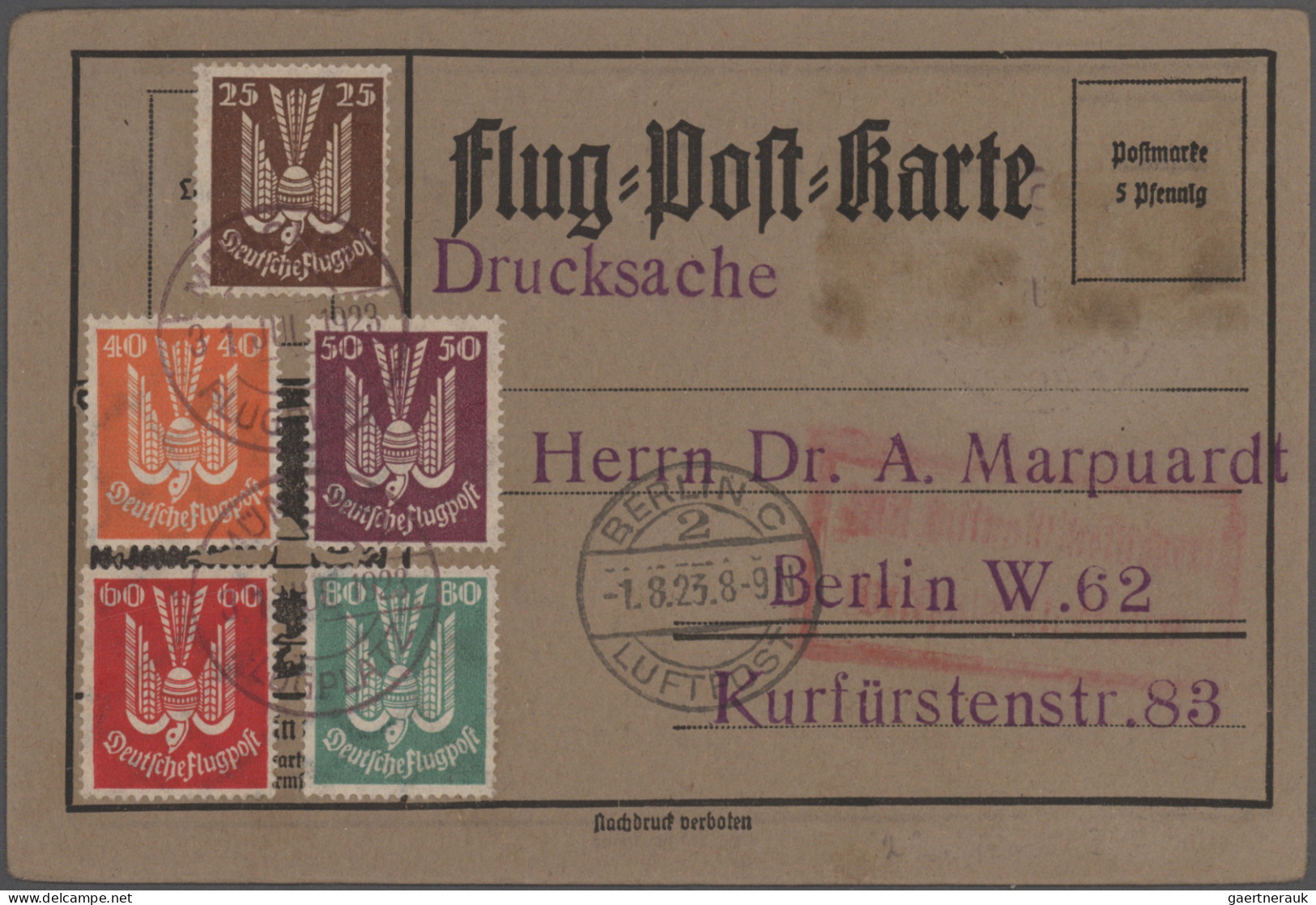 Air Mail - Germany: 1912/1944, Vielseitige Sammlung Von 48 Flugpost-Briefen/-Kar - Posta Aerea & Zeppelin