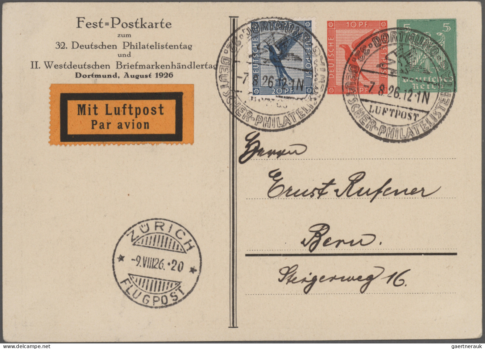 Air Mail - Germany: 1912/1944, vielseitige Sammlung von 48 Flugpost-Briefen/-Kar