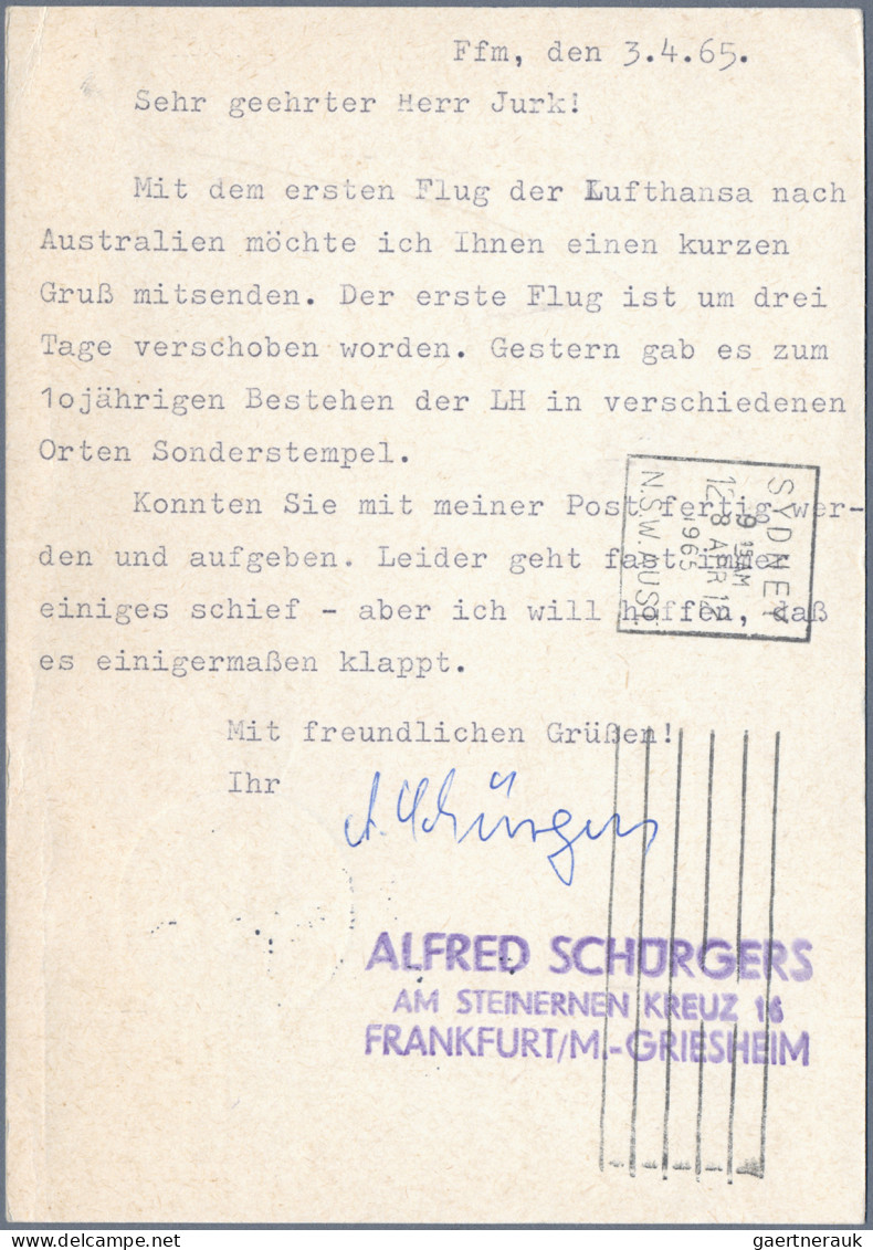 Air Mail - Germany: 1912/1987, inhaltsreiche Partie von ca. 210 Briefen und Kart