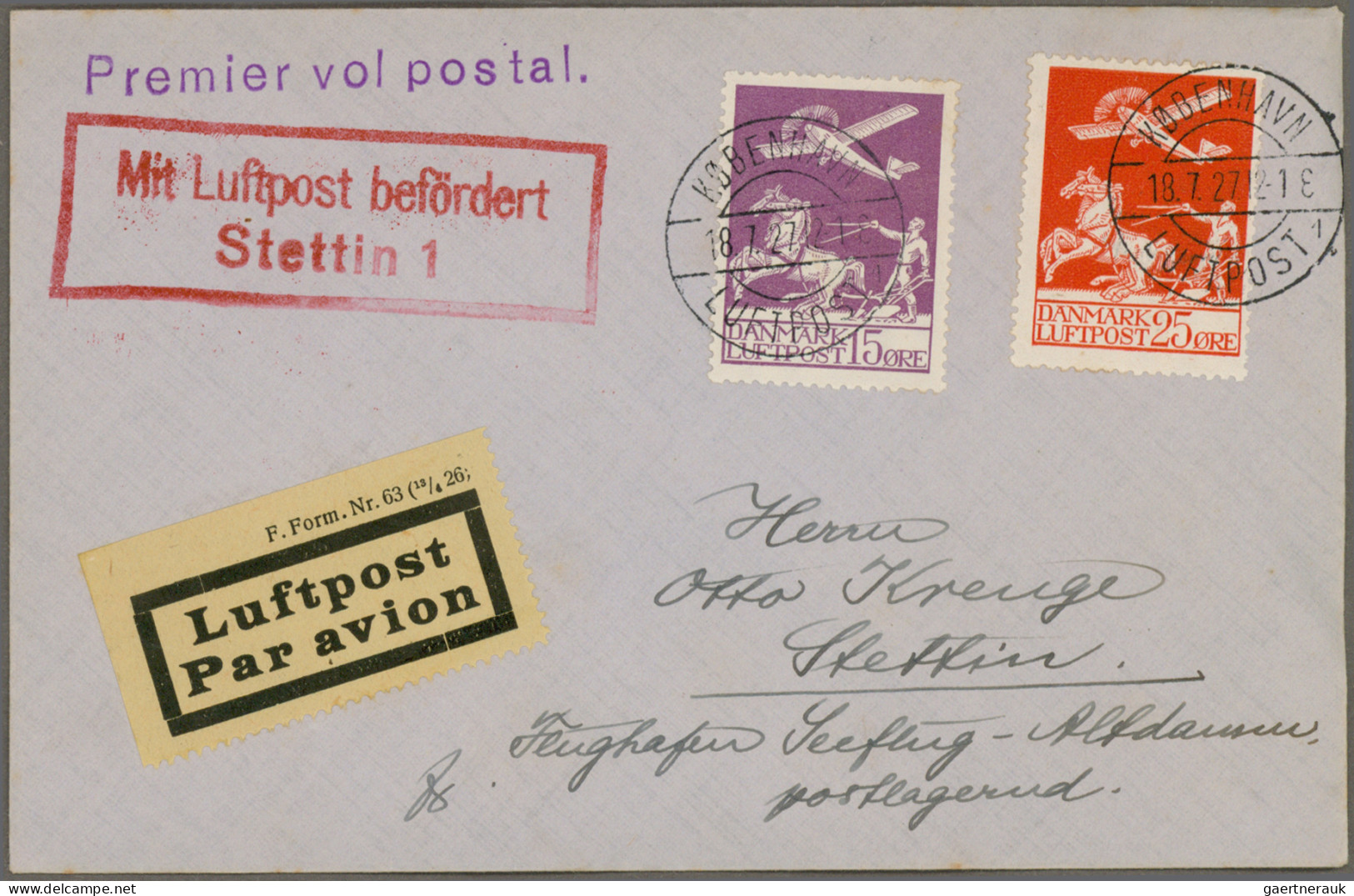 Air Mail - Germany: 1919/1937, Interessante Sammlung Mit Ca. 110 Meist Erstflugb - Luchtpost & Zeppelin