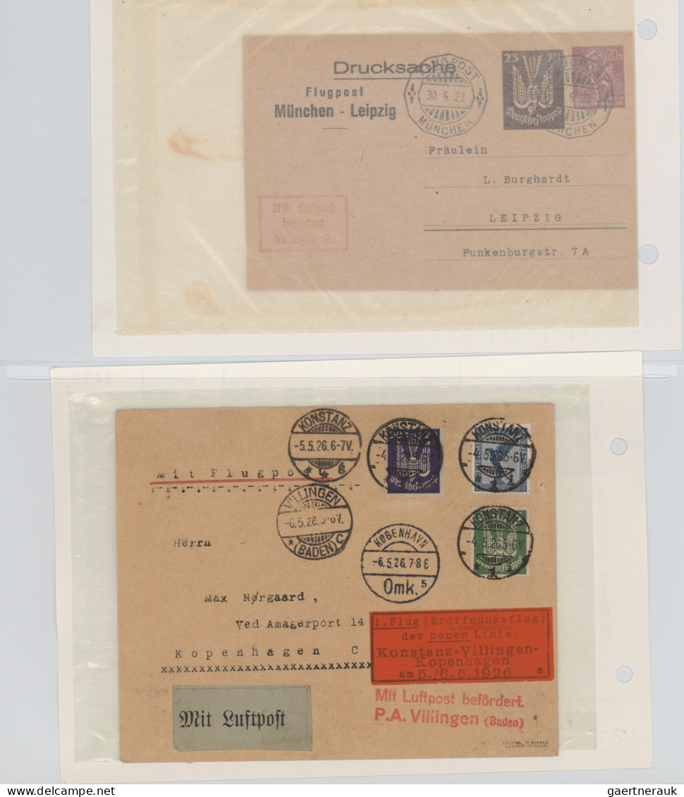 Air Mail - Germany: 1919/1937, Sammlung mit ca. 110 meist Erstflugbelegen mit ML