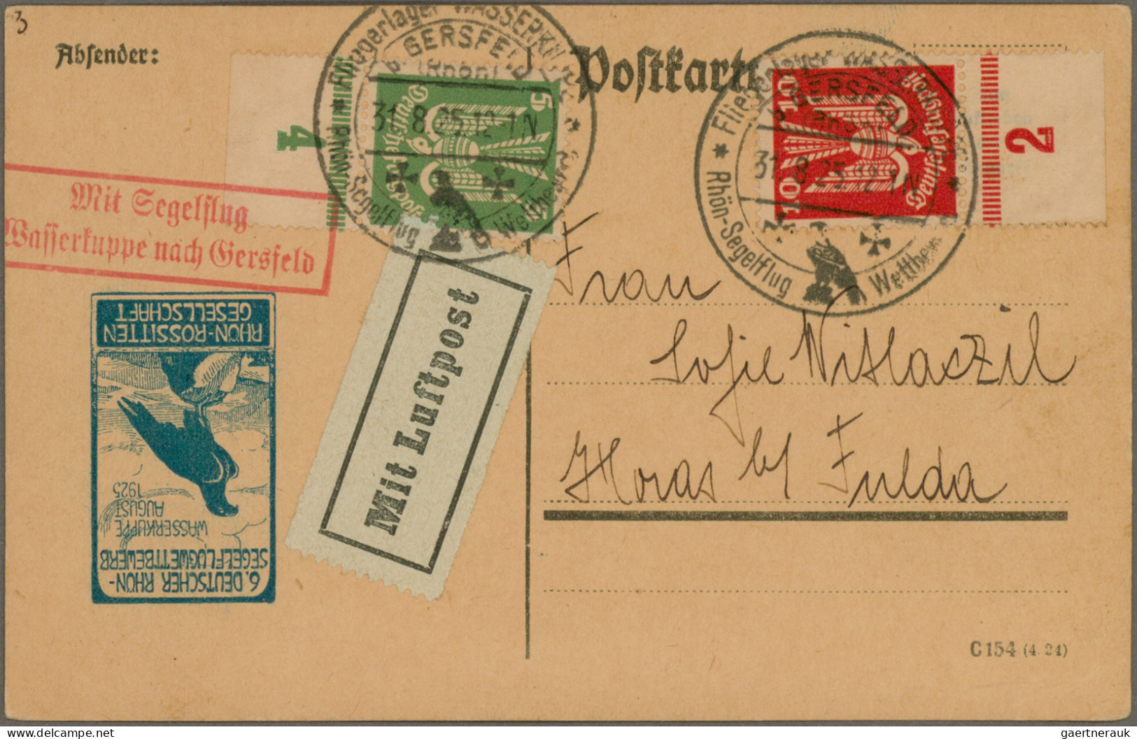 Air Mail - Germany: 1919/1938, Interessante Sammlung Mit über 300 Meist Erstflug - Airmail & Zeppelin