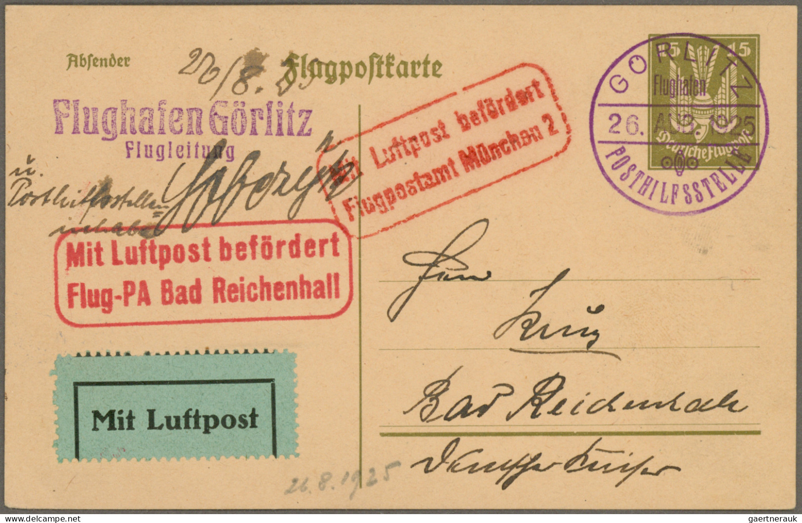 Air Mail - Germany: 1919/1938, interessante Sammlung mit über 300 meist Erstflug