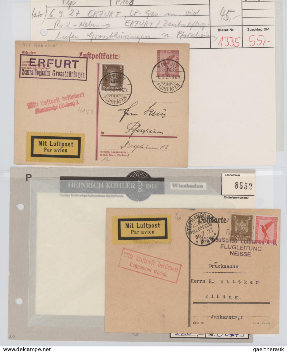 Air Mail - Germany: 1919/1938, Sehr Umfangreiche Und Interessante Sammlung Mit C - Correo Aéreo & Zeppelin
