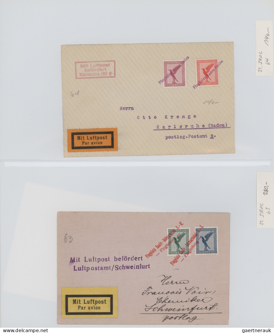 Air Mail - Germany: 1919/1938, Sehr Umfangreiche Und Interessante Sammlung Mit C - Airmail & Zeppelin