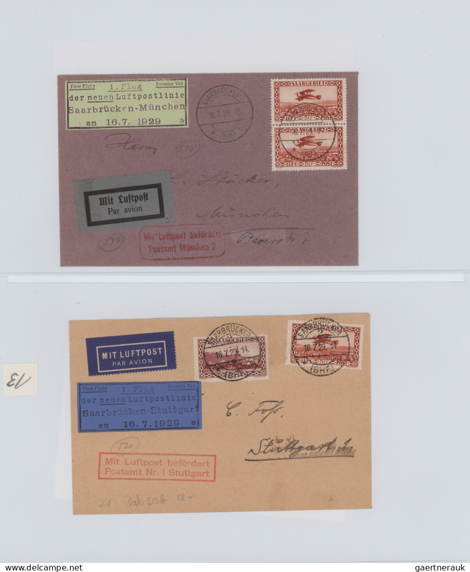 Air Mail - Germany: 1919/1938, Sehr Umfangreiche Und Interessante Sammlung Mit C - Luchtpost & Zeppelin