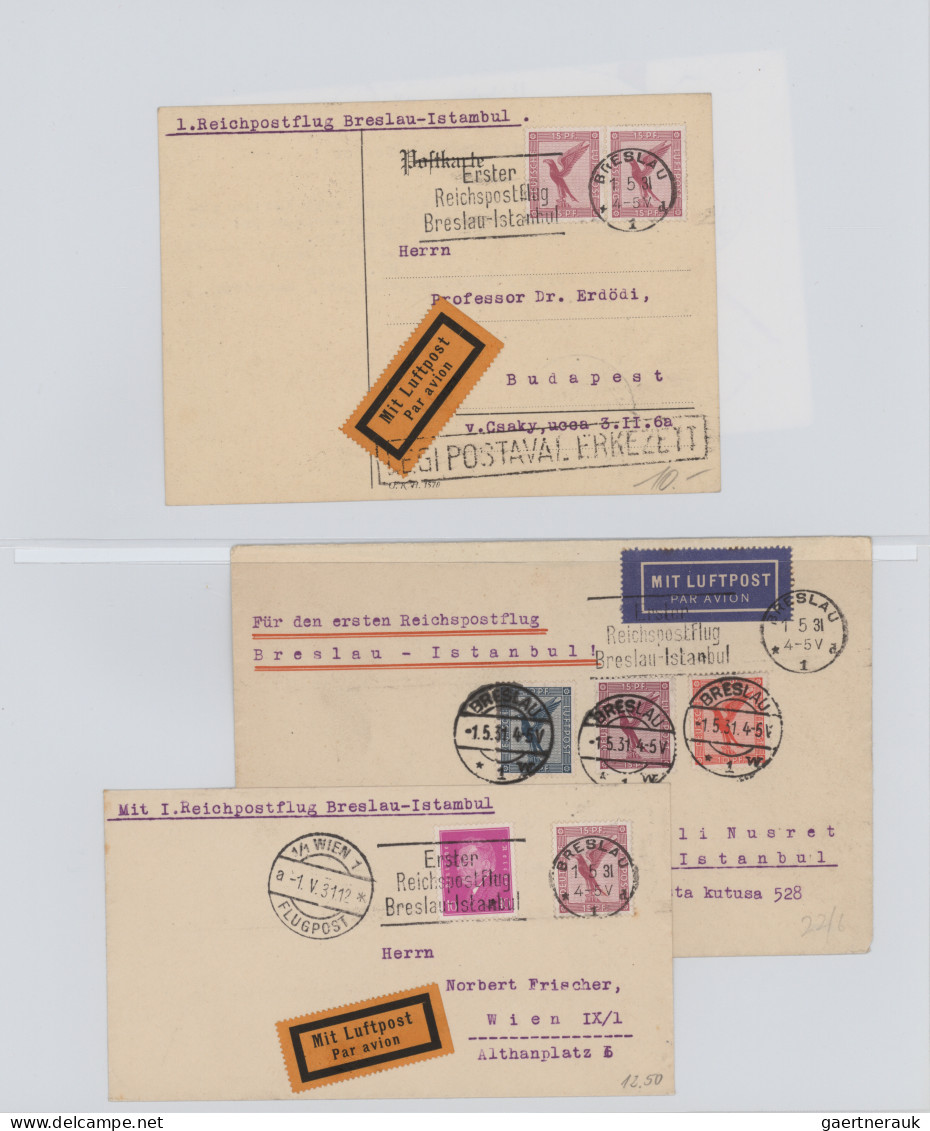 Air Mail - Germany: 1919/1938, Sehr Umfangreiche Und Interessante Sammlung Mit C - Luchtpost & Zeppelin