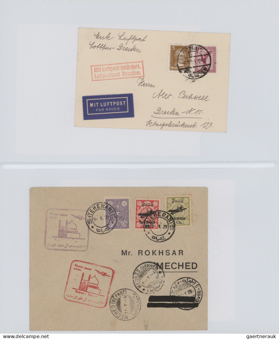 Air Mail - Germany: 1919/1938, sehr umfangreiche und interessante Sammlung mit c