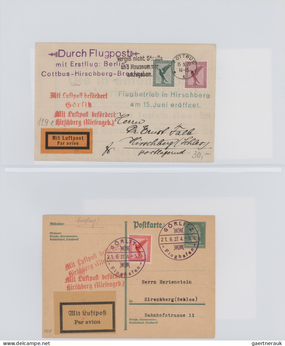 Air Mail - Germany: 1919/1938, sehr umfangreiche und interessante Sammlung mit c