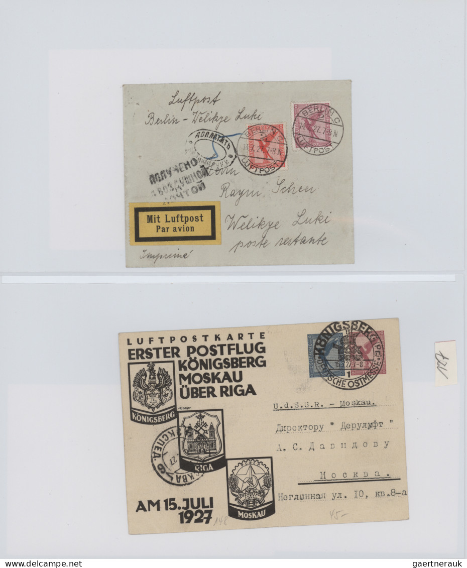 Air Mail - Germany: 1919/1938, sehr umfangreiche und interessante Sammlung mit c
