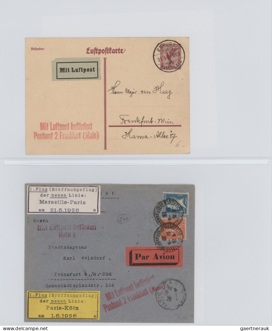 Air Mail - Germany: 1919/1938, sehr umfangreiche und interessante Sammlung mit c