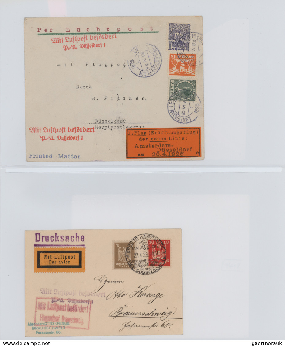 Air Mail - Germany: 1919/1938, sehr umfangreiche und interessante Sammlung mit c