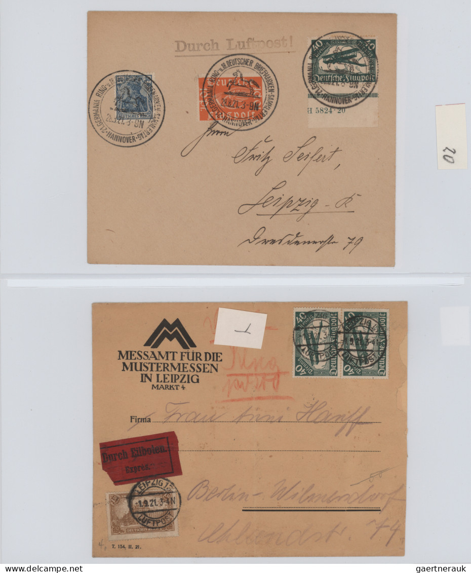 Air Mail - Germany: 1919/1938, sehr umfangreiche und interessante Sammlung mit c