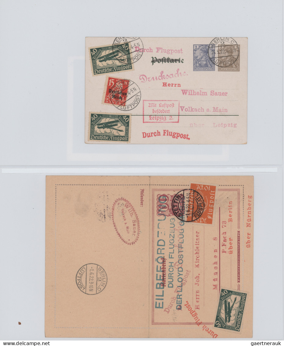 Air Mail - Germany: 1919/1938, sehr umfangreiche und interessante Sammlung mit c