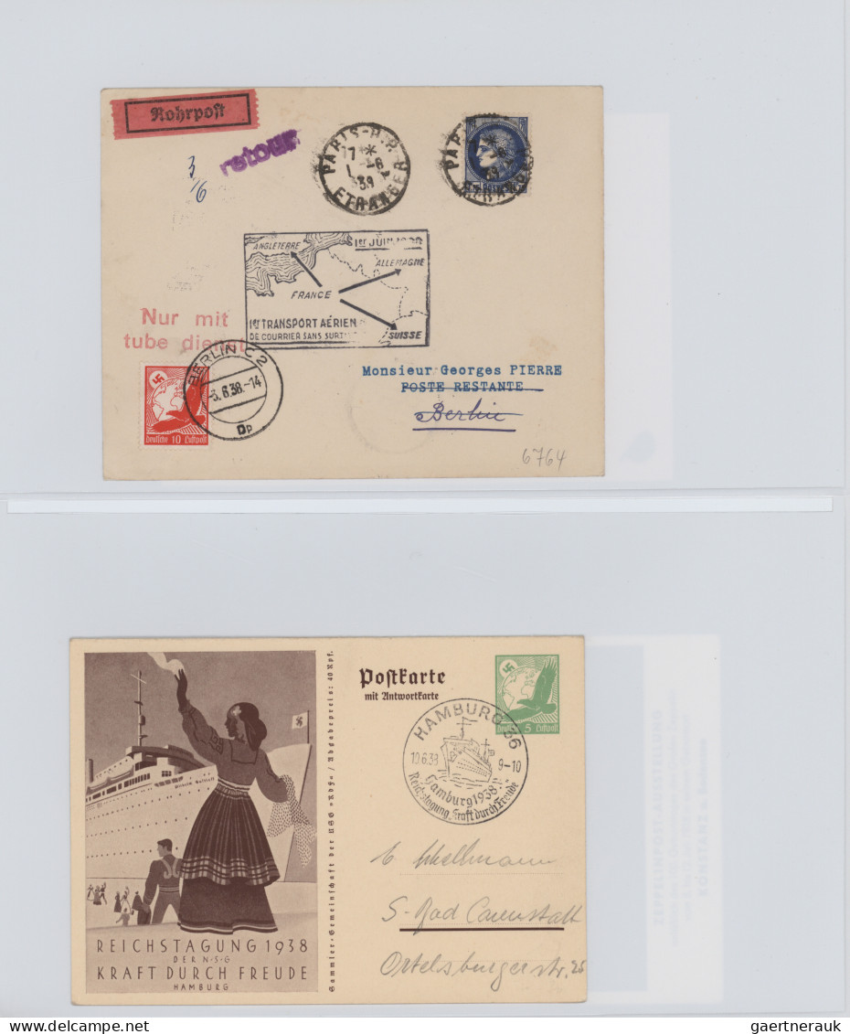 Air Mail - Germany: 1919/1938, sehr umfangreiche und interessante Sammlung mit c