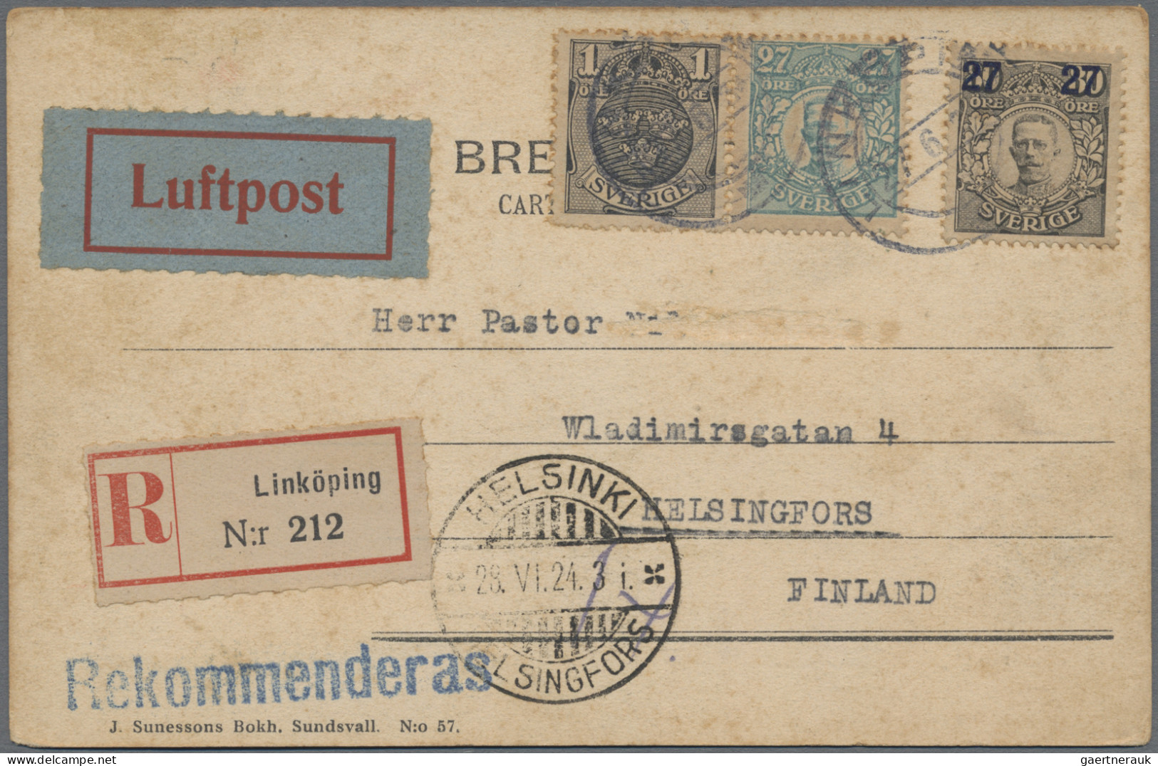 Air Mail - Germany: 1922/1925 Ca.: 42 Airmail Cards, Covers And Postal Stationer - Poste Aérienne & Zeppelin