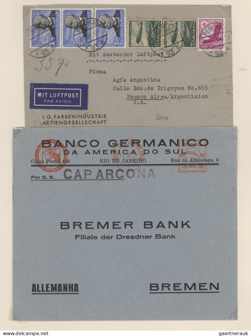 Air Mail - Germany: 1925/1931, Interessante Saubere Sammlung Mit über 60 Meist E - Correo Aéreo & Zeppelin