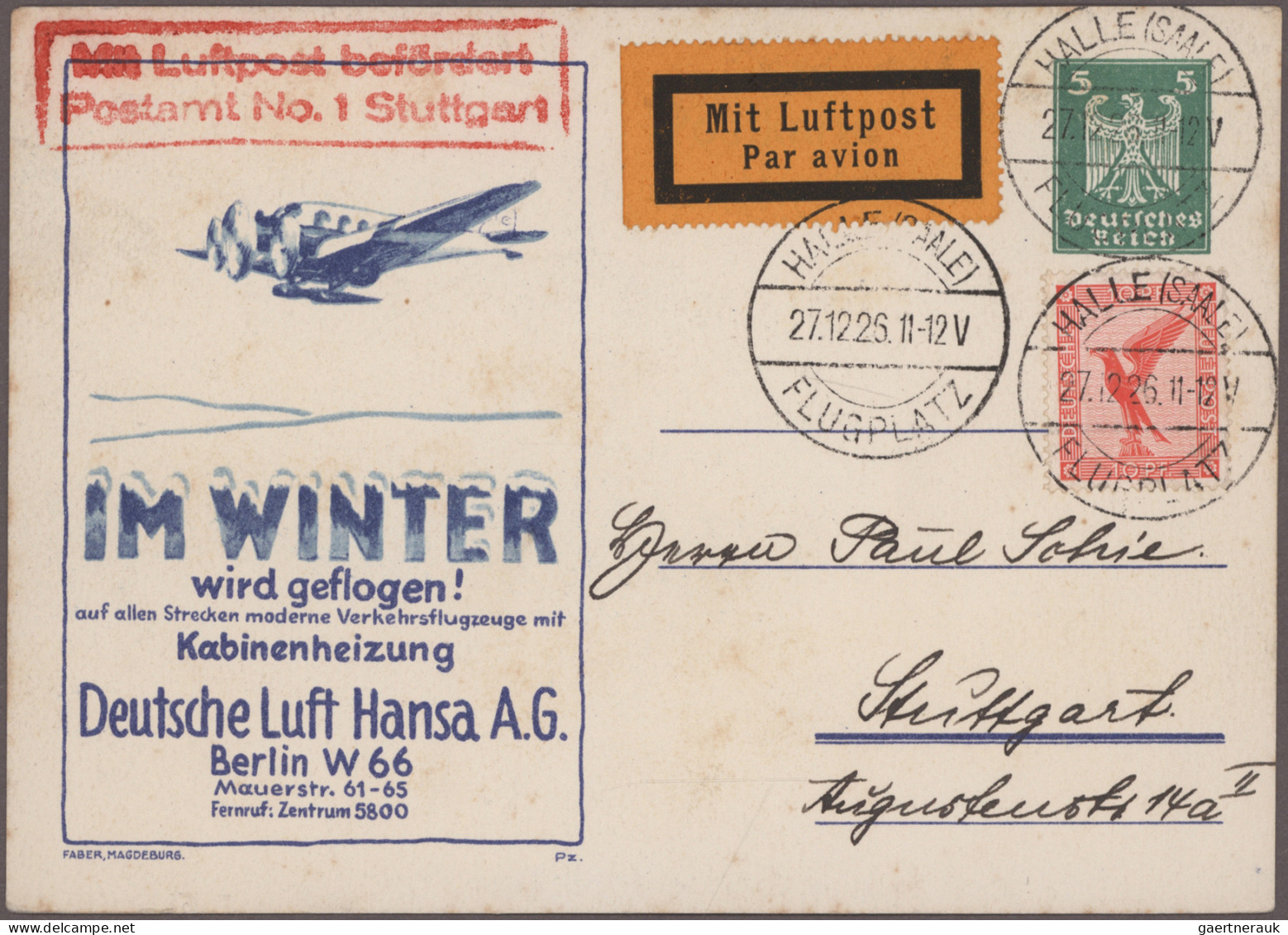 Air Mail - Germany: 1925/1970 Ca., Ein Karton Voller Flugpostbelege Mit Einigen - Poste Aérienne & Zeppelin