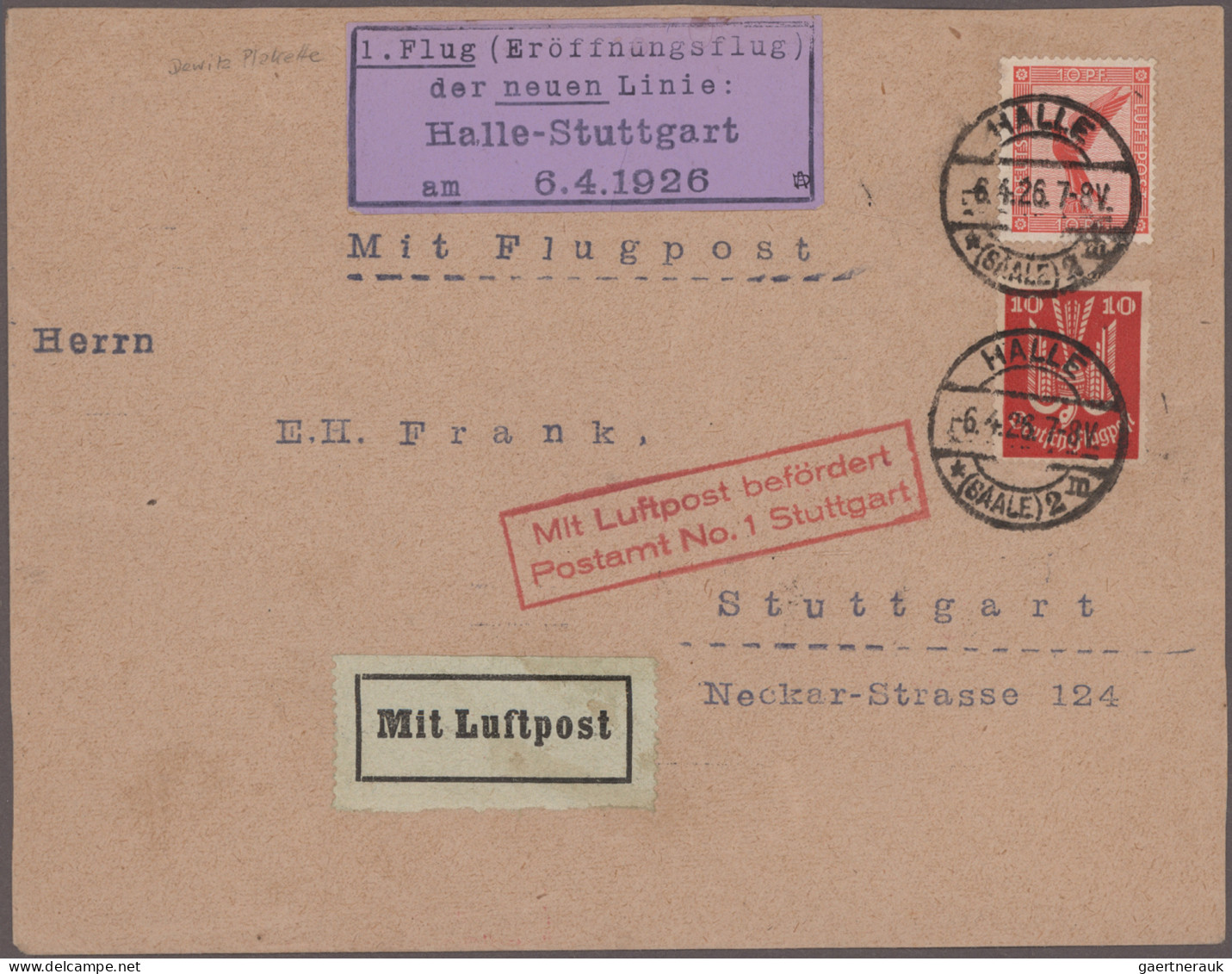 Air Mail - Germany: 1925/1970 ca., ein Karton voller Flugpostbelege mit einigen