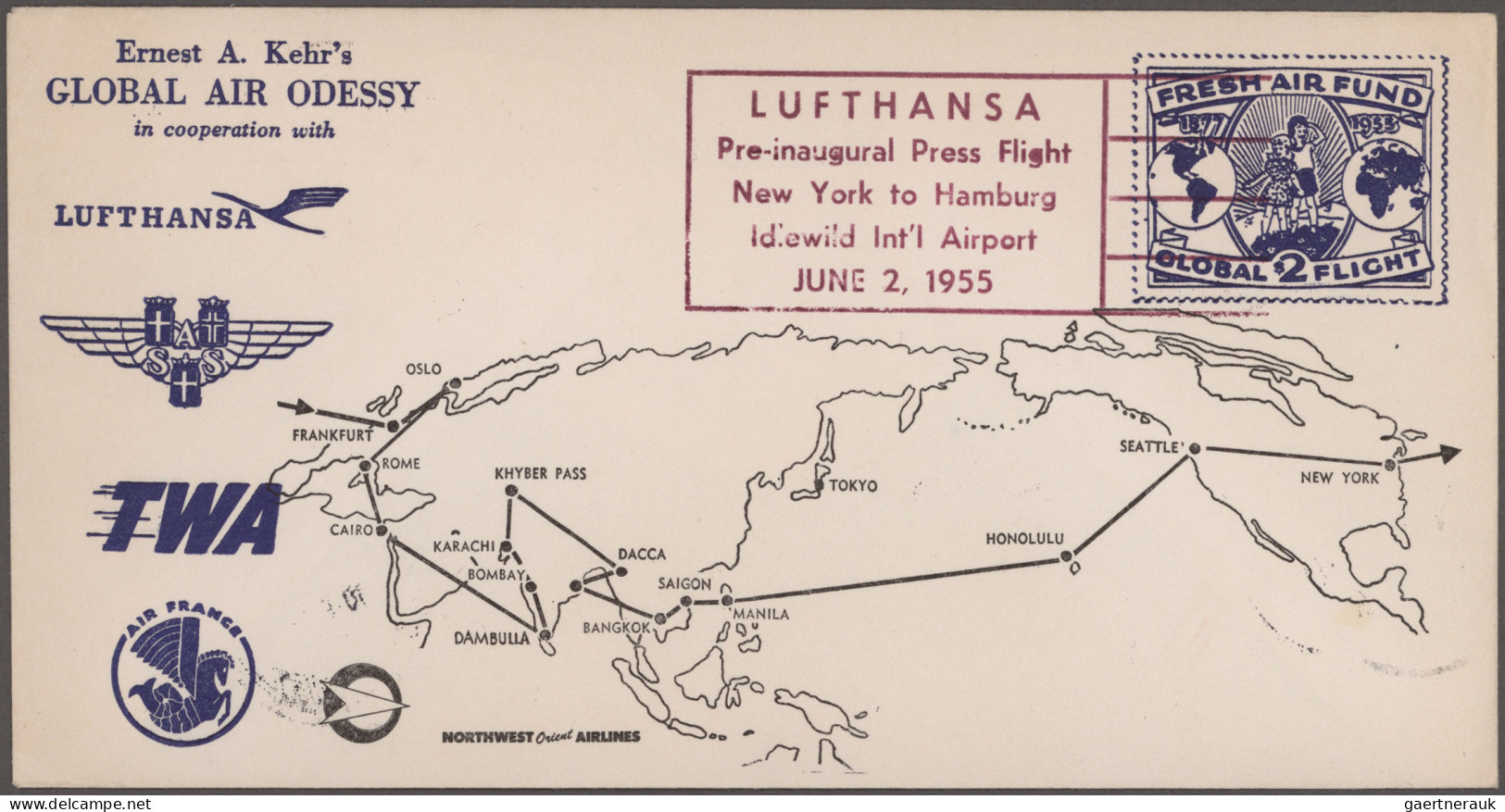 Air Mail - Germany: 1953/2008, großer Bestand eines fleißigen Luftpostsammlers m