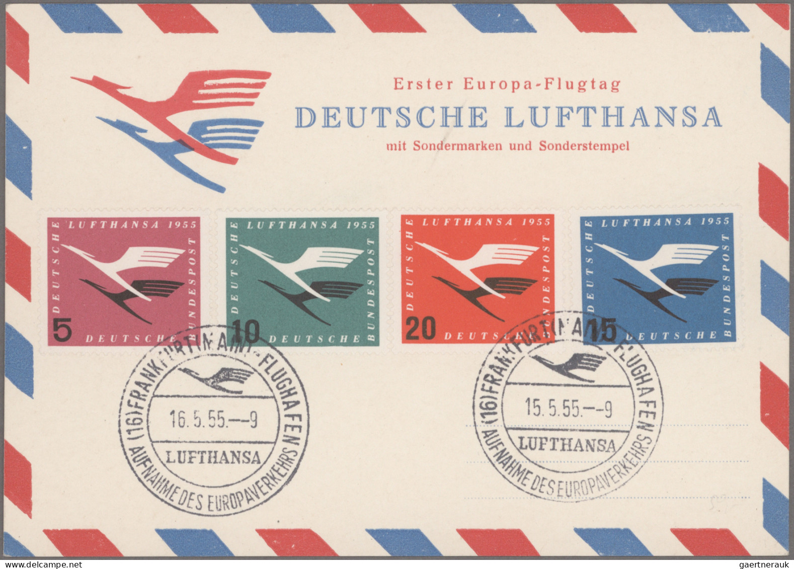 Air Mail - Germany: 1955/2002, Sammlung "Erstflüge Lufthansa" In 10 Ordnern (lau - Poste Aérienne & Zeppelin