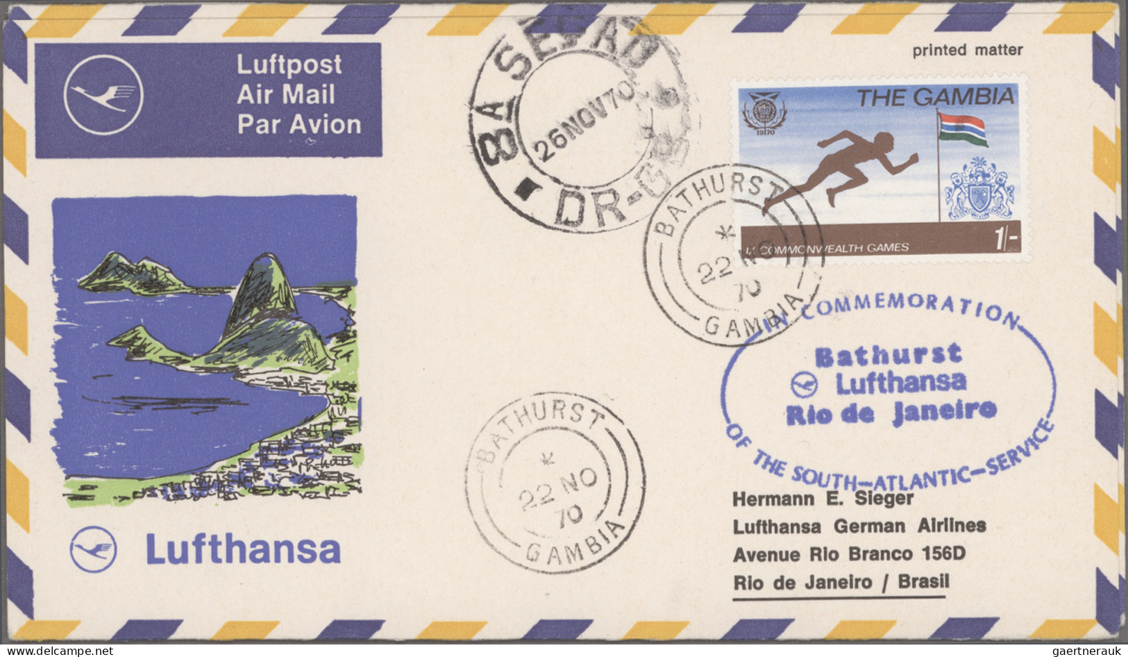 Air Mail - Germany: 1955/2002, Sammlung "Erstflüge Lufthansa" In 10 Ordnern (lau - Correo Aéreo & Zeppelin