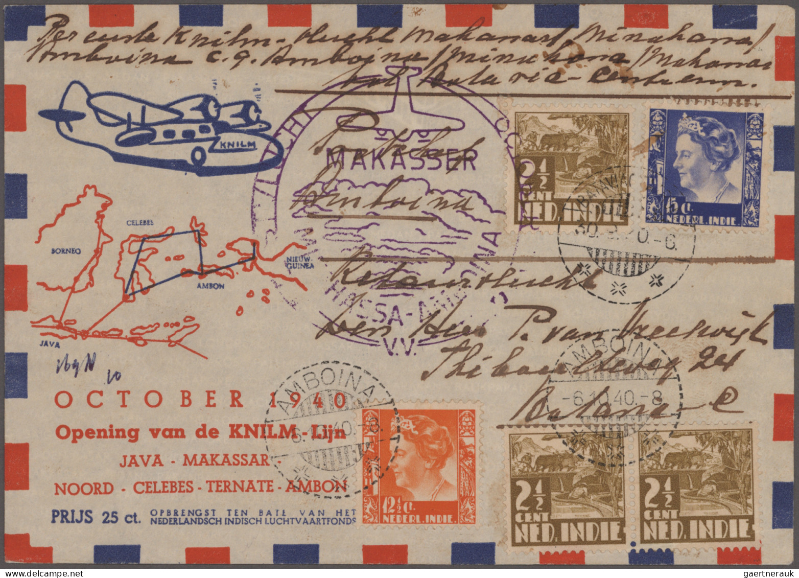 Airmail - Europe: 1928/1951, NIEDERLANDE, Lot Mit 14 Luftpostbriefen, Meist Erst - Otros - Europa