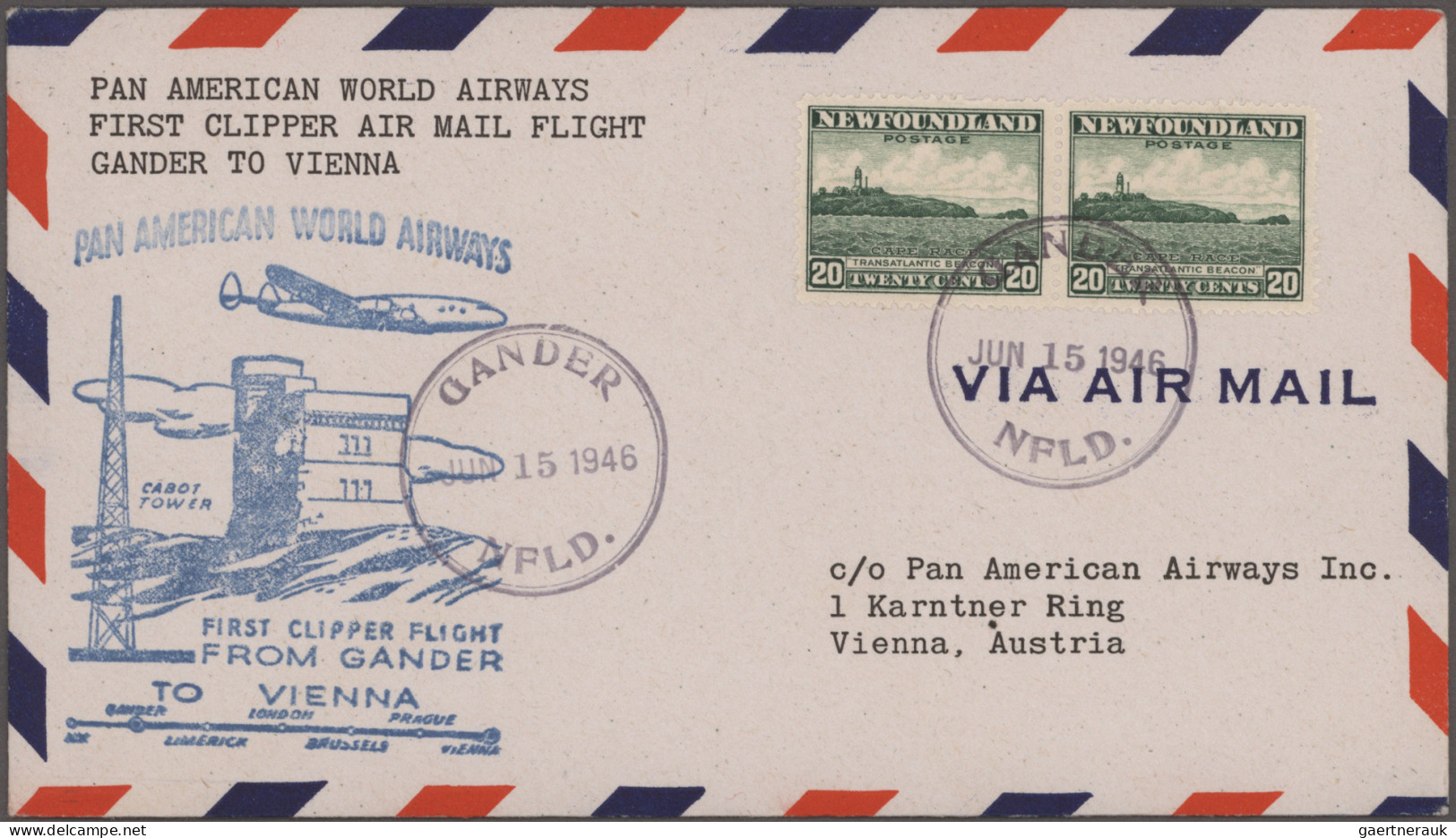 Airmail - Europe: 1946/1968, Sammlung Von 156 Briefen Und Karten Von Eröffnungs- - Europe (Other)